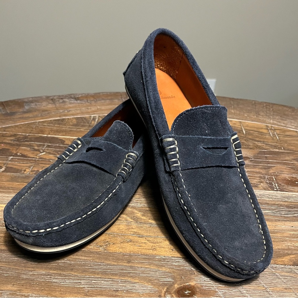 Allen Edmonds loafers. Navy blue suede. Size 11.5.